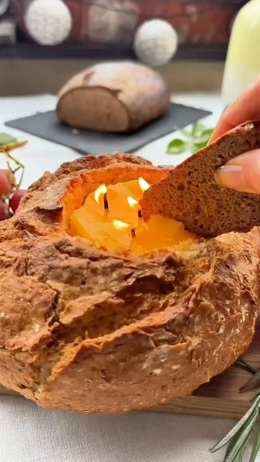 Selbst gemachte essbare Kerze